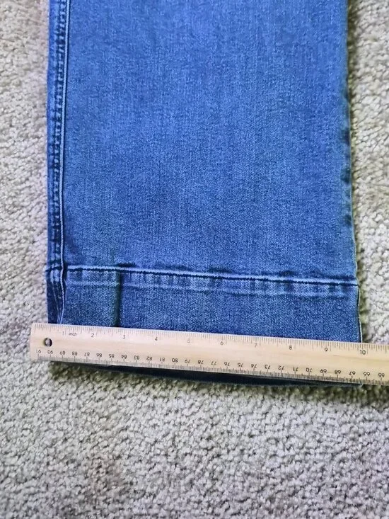 Free People Women's Flare Overalls Size 6 Denim Cottage Indie Wide Leg F858 - Picture 13 of 14